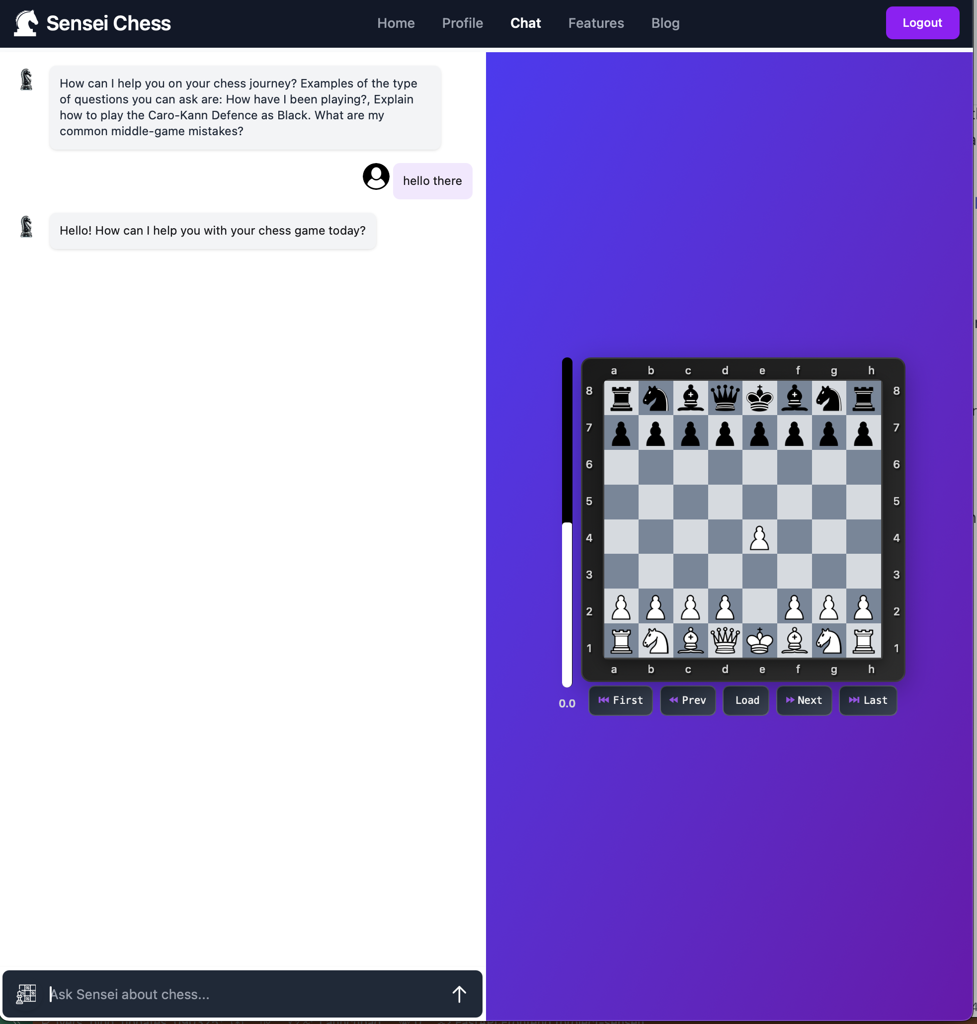 Interactive Chess Canvas